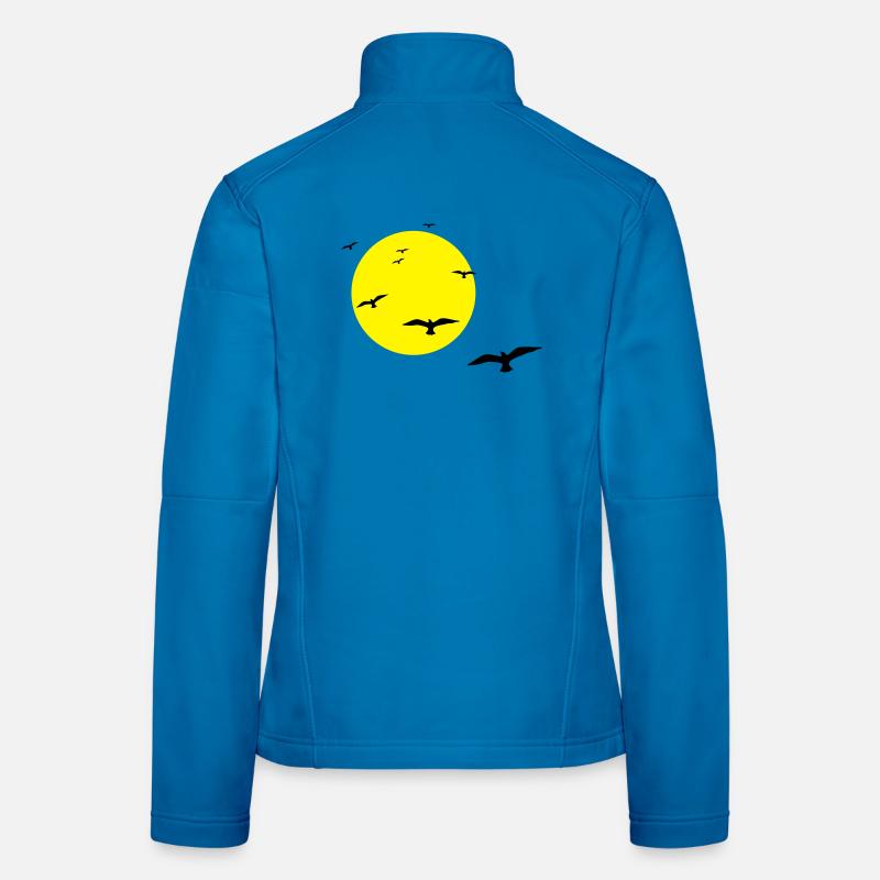 Abendflug - Frauen Softshelljacke - Lichtblau