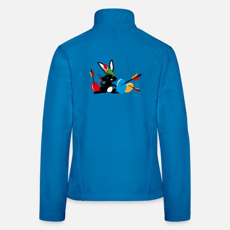 Easter bunny with a bow and arrow Women's Softshell Jacket