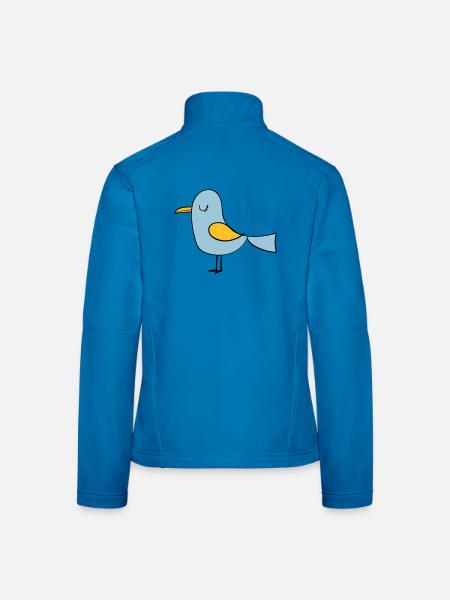 oiseau - Veste en tissu softshell Femme - bleu clair - Dos