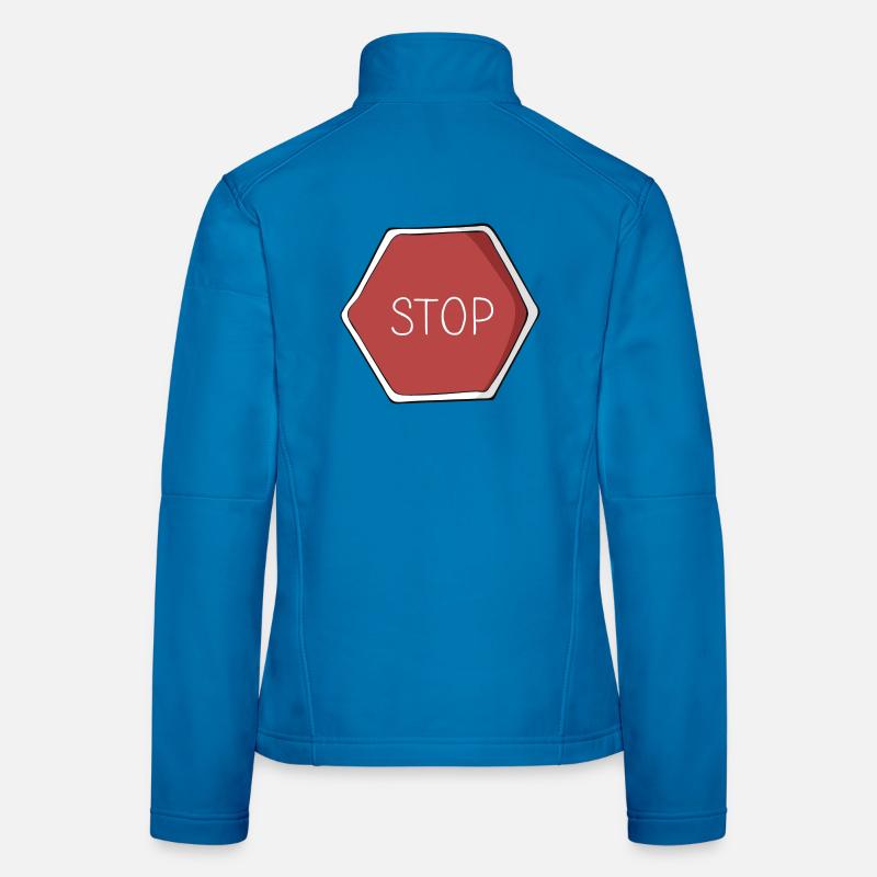 Stop - Frauen Softshelljacke - Lichtblau
