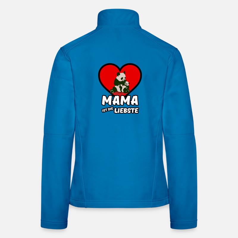 Mama ist die Liebste - Mutter, Muttertag, Geschenk - Frauen Softshelljacke - Lichtblau
