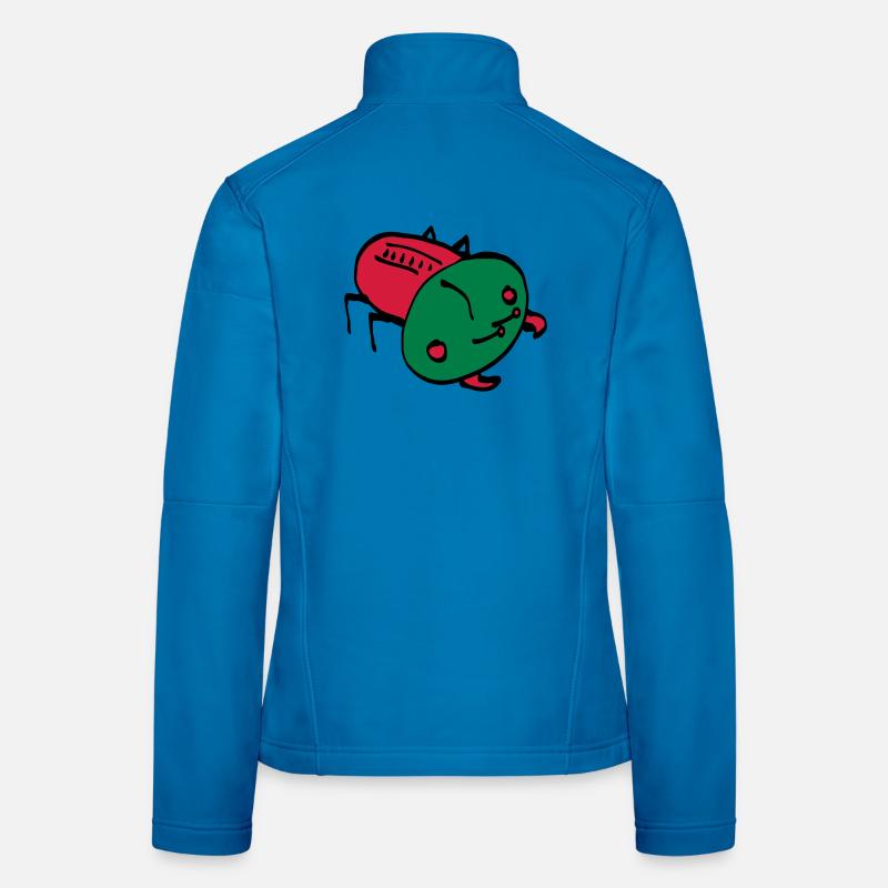 bug color VECTOR insect crawling animal Women's Softshell Jacket