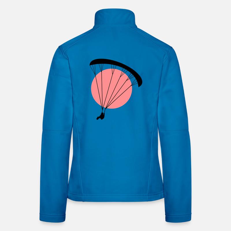 Paraglider Sunset Vector Women's Softshell Jacket