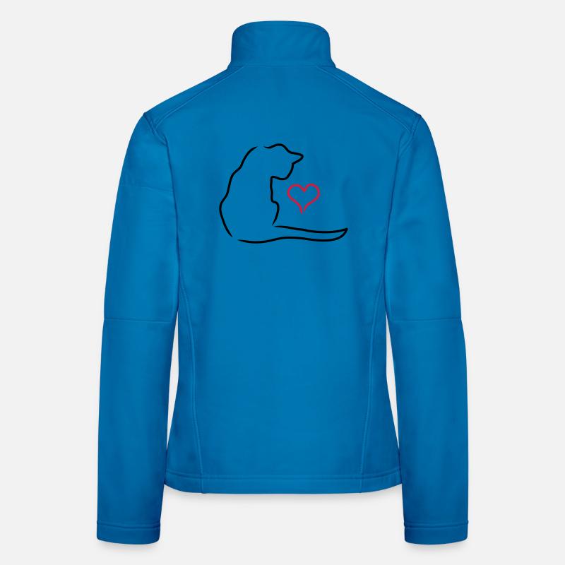 Katze - Frauen Softshelljacke - Lichtblau