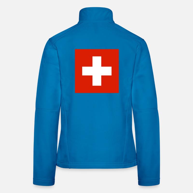 Schweiz - Frauen Softshelljacke - Lichtblau