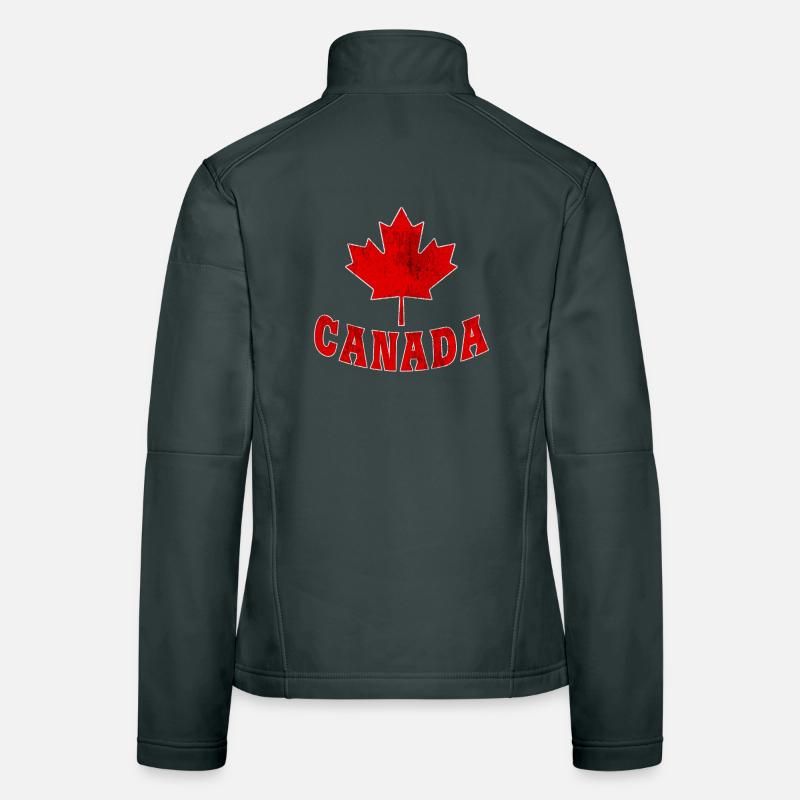 Canada / Cadeau / Feuille d’érable / Idée cadeau Veste en tissu softshell Femme