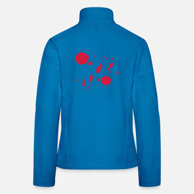 Red Paint Splashes Abstract Pattern Women's Softshell Jacket