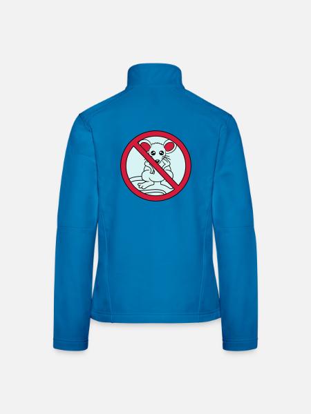 verboten schild durchgestrichen keine maus suess n - Frauen Softshelljacke - Lichtblau - Hinten
