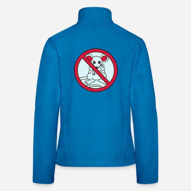 verboten schild durchgestrichen keine maus suess n - Frauen Softshelljacke - Lichtblau