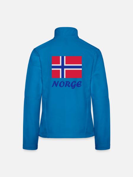 Norwegische Flagge - Frauen Softshelljacke - Lichtblau