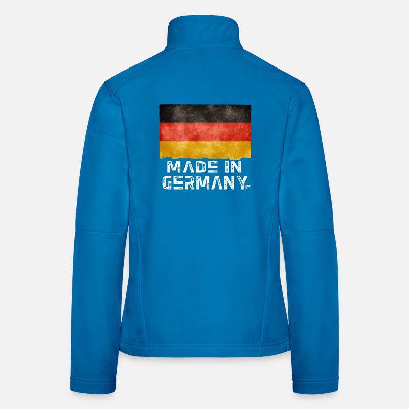 Made in Germany Flag – Distressed Style - Women's Softshell Jacket - light blue