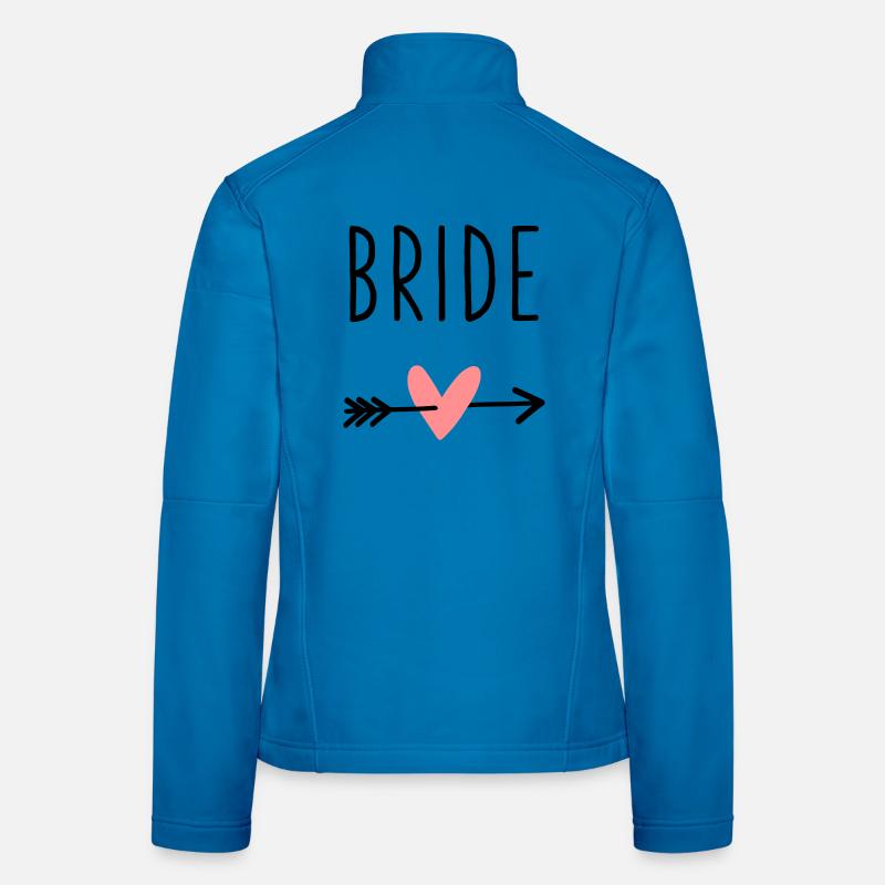 Bride heart cupid arrow bachelor party - Women's Softshell Jacket - light blue
