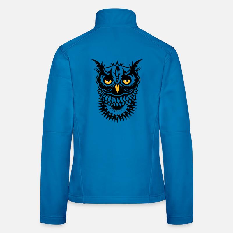 Gesicht einer Eule Frauen Softshelljacke