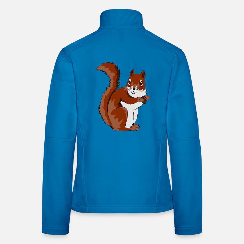 Niedliche Eichhörnchen Illustration - Frauen Softshelljacke - Lichtblau