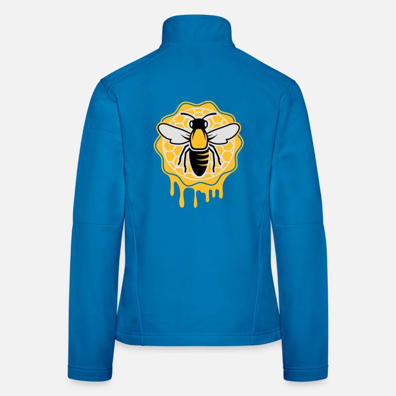 une abeille et nid d'abeille Veste en tissu softshell Femme