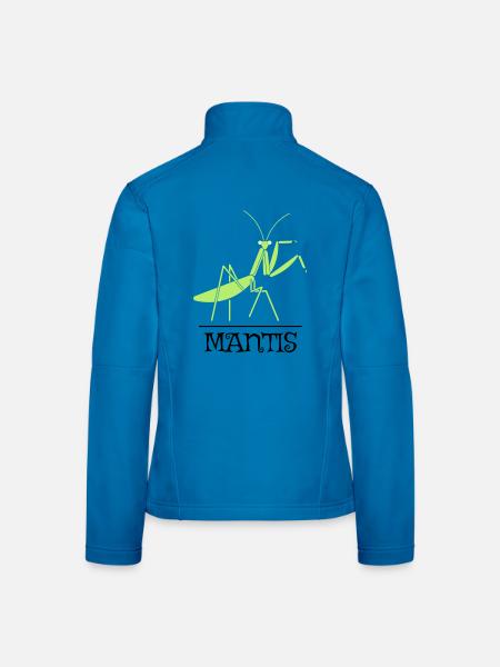 Gottesanbeterin – Illustration für Naturfreunde - Frauen Softshelljacke - Lichtblau - Hinten