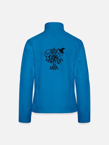 Witch Spinnen Hexe Hut Halloween Kostüm Geschenk - Frauen Softshelljacke - Lichtblau - Hinten