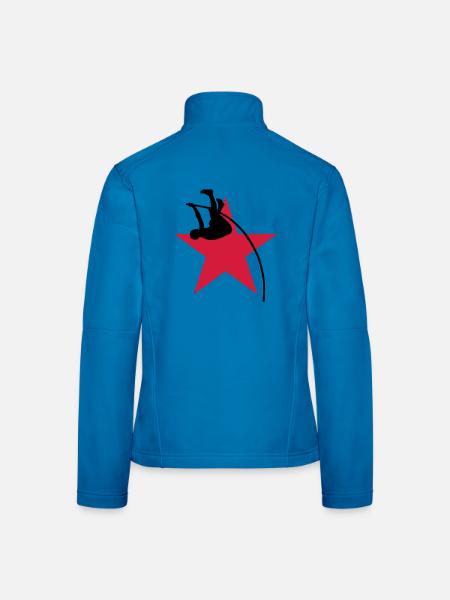 Stabhochsprung Stabhochsprunger Sport Sportler - Frauen Softshelljacke - Lichtblau - Hinten