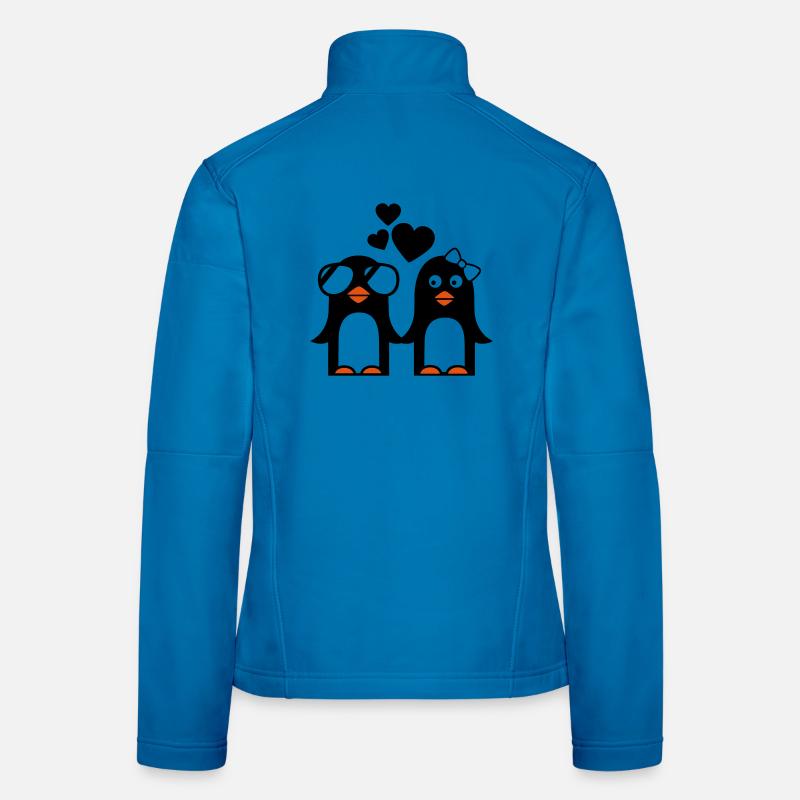 valentinstag pinguine Frauen Softshelljacke