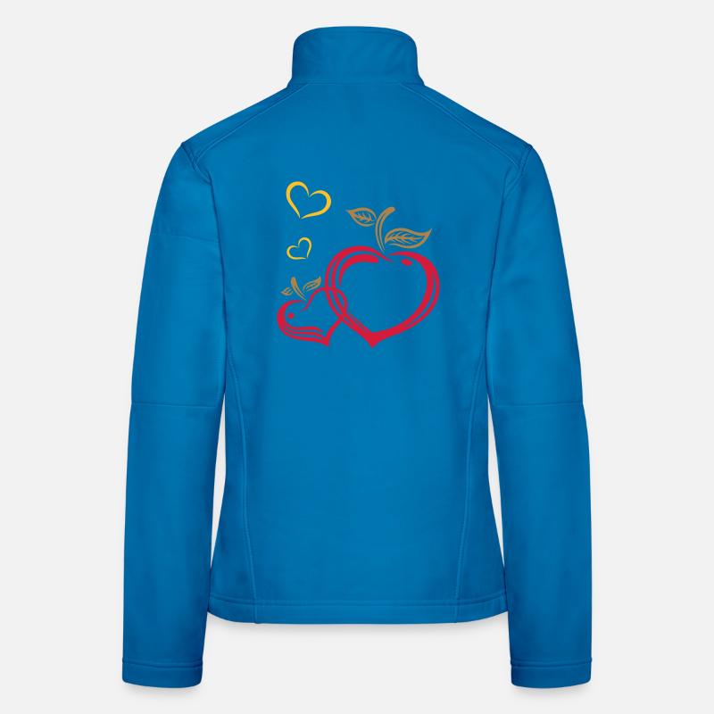 Zwei Äpfel in Herzform, Herbst, Früchte, Liebe Frauen Softshelljacke