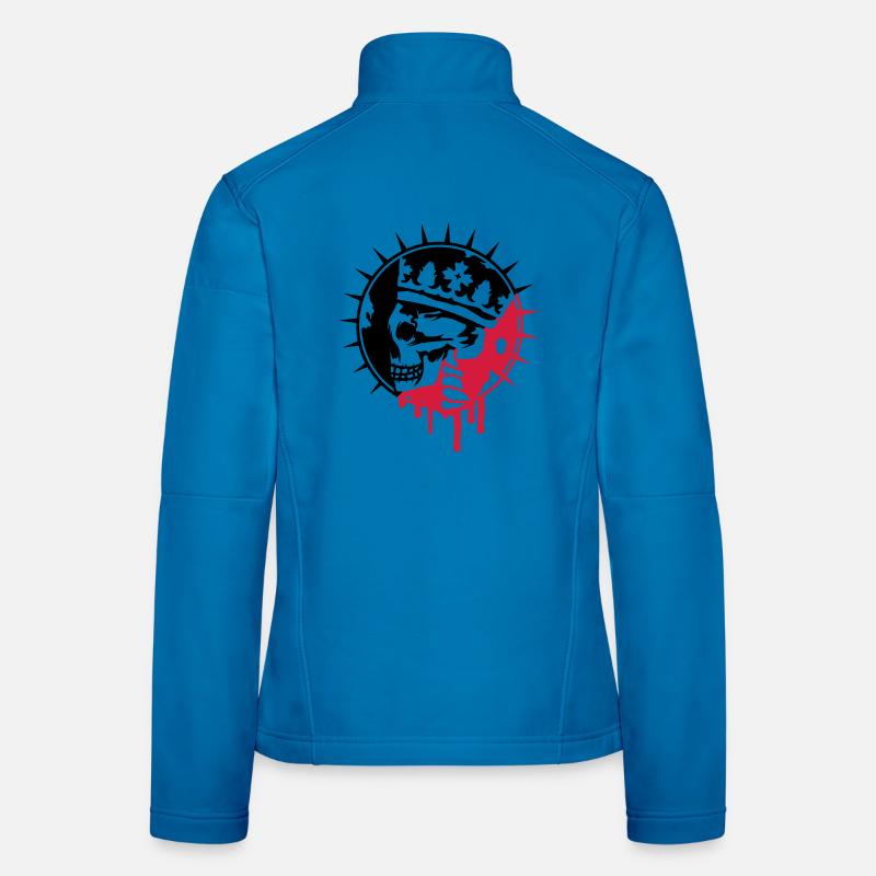 Skull with Crown Graffiti Patch Women's Softshell Jacket