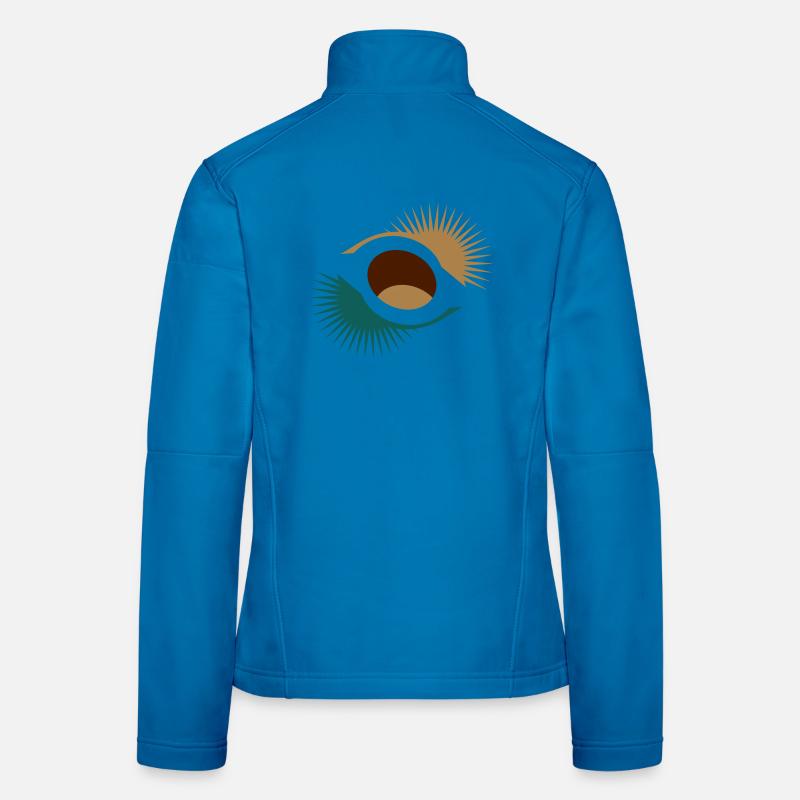 Chestnut with abstract shell Women's Softshell Jacket