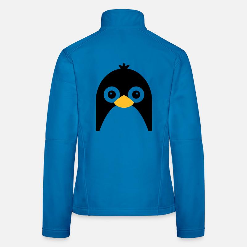Nettes Pinguin-Gesicht - Frauen Softshelljacke - Lichtblau