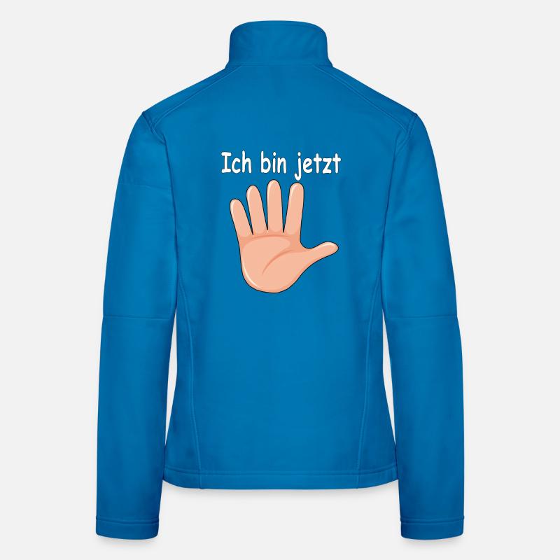 Hand mit Text Ich bin jetzt 5 Jahre alt Geburtstag Frauen Softshelljacke