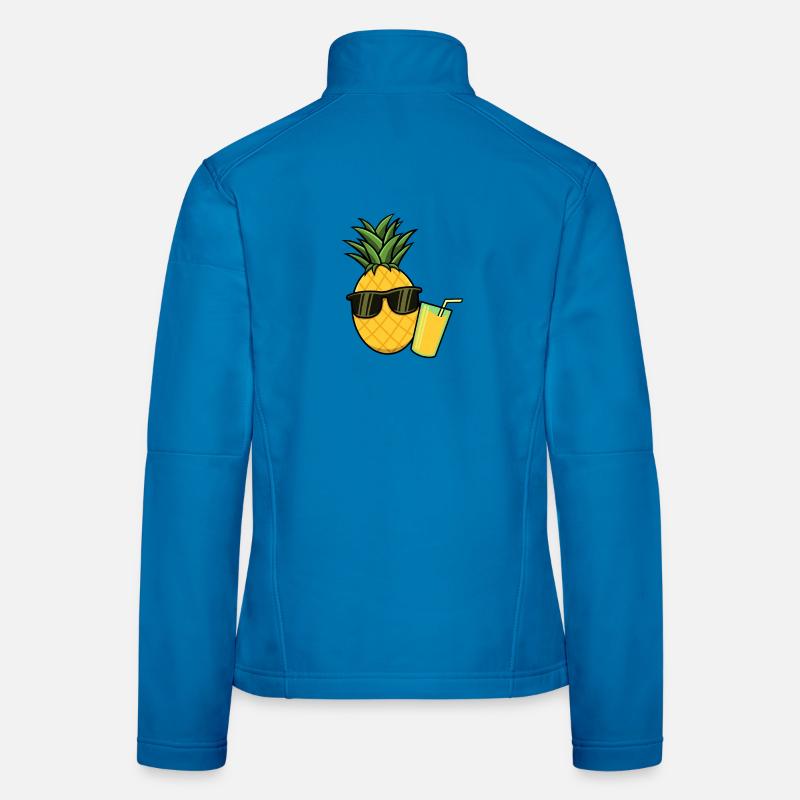 Cocktail d'ananas et d'ananas Veste en tissu softshell Femme