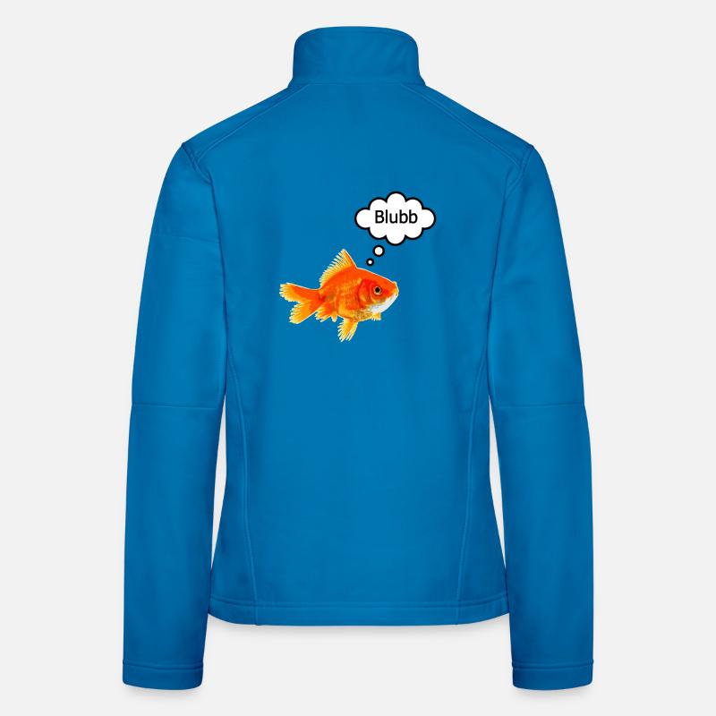 Goldfish with speech bubble Women's Softshell Jacket
