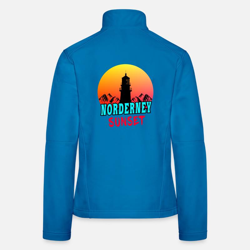 Norderney Sunset lighthouse design / gift idea Women's Softshell Jacket