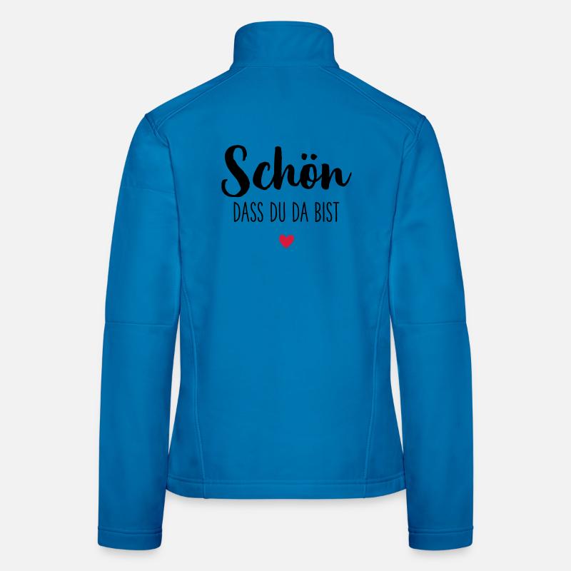 Schön dass du da bist Herz Frauen Softshelljacke