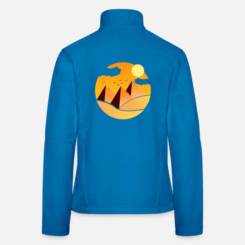 Egypte Egypte pyramides Caire Idée cadeau vacances Veste en tissu softshell Femme