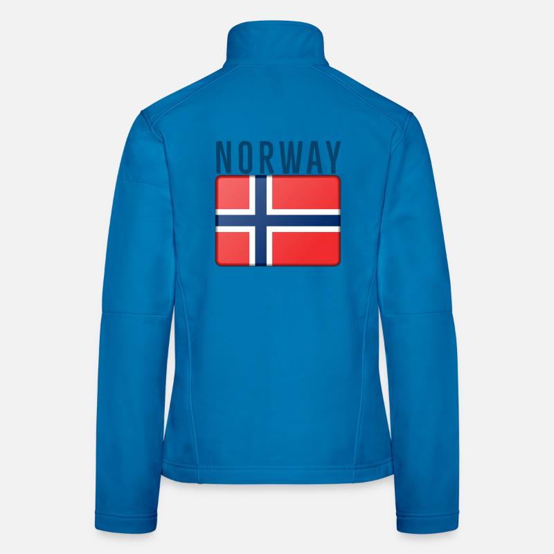 Norway flag with lettering Women's Softshell Jacket