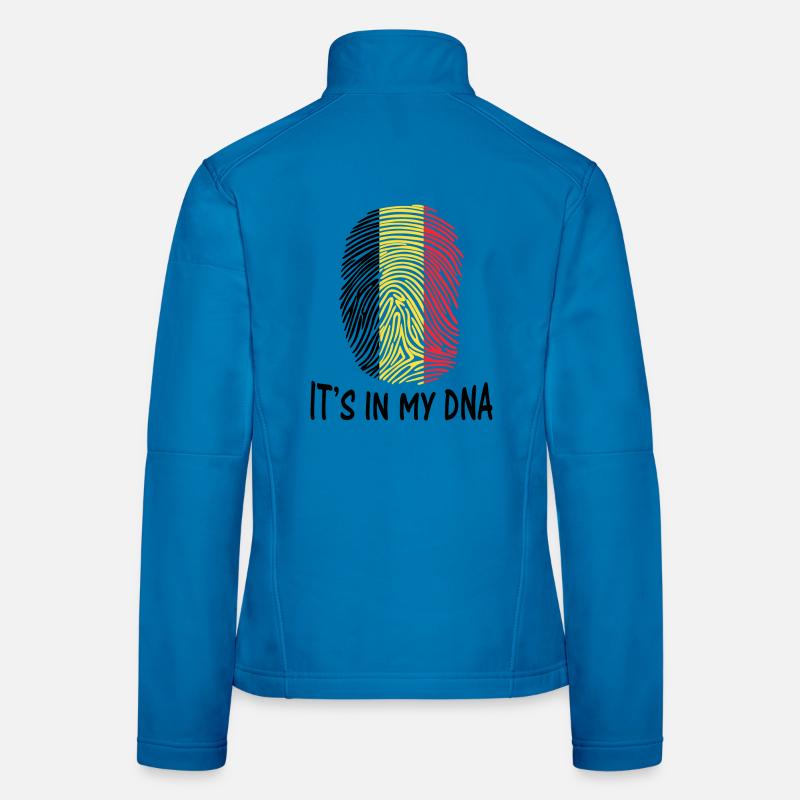 autocollant drapeau de la Belgique c’est dans mon ADN Belgique Veste en tissu softshell Femme