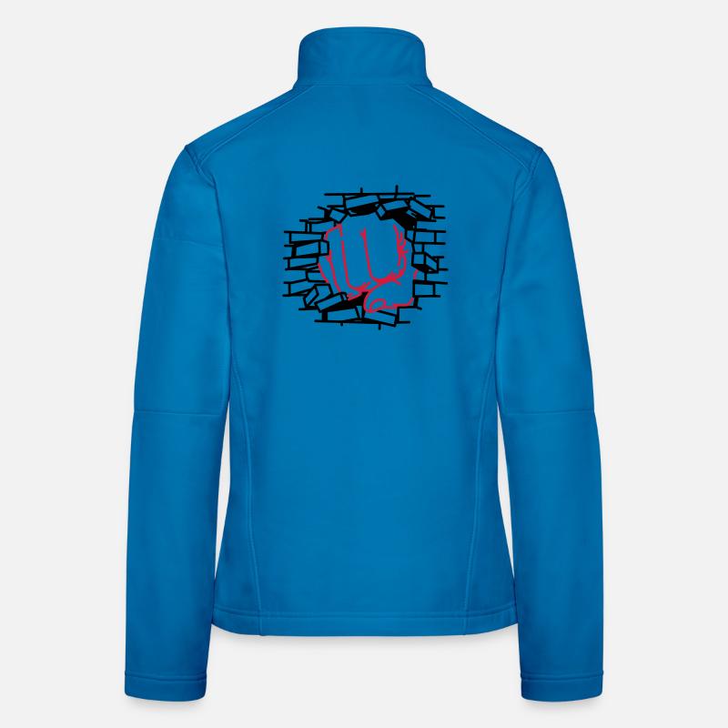 Fist dick, fist, beating Women's Softshell Jacket