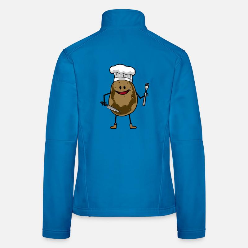 Potato Chef Chef's Hat Chef's Knife Kitchen Women's Softshell Jacket