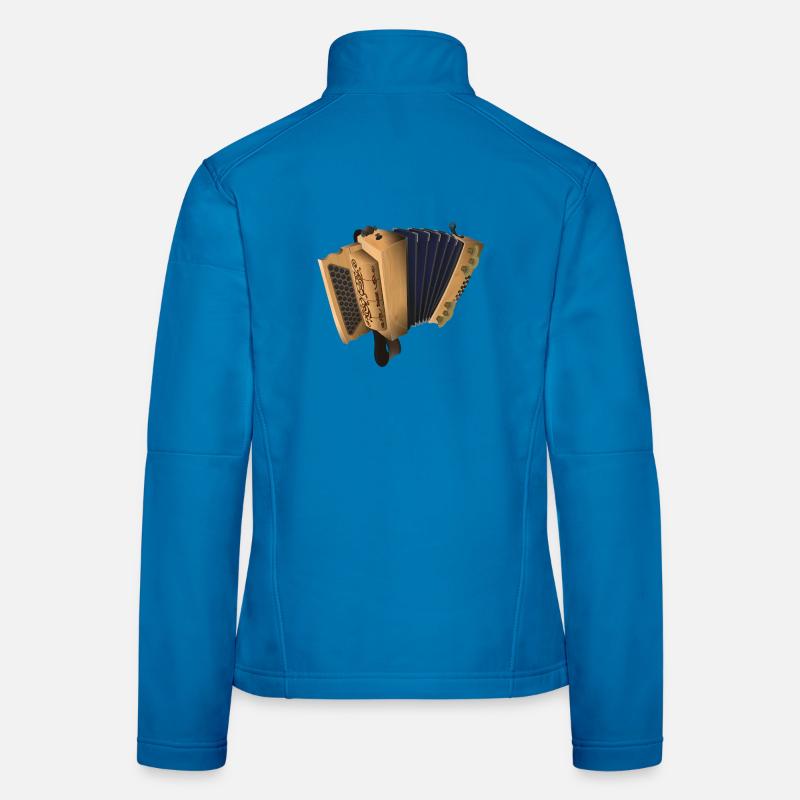 Styrian Harmonica - Swiss Pine/Blue | ZiachON! - Women's Softshell Jacket - light blue