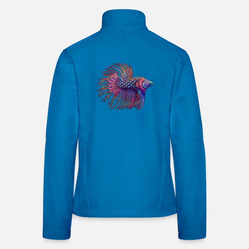 Couleur Betta Zentangle Veste en tissu softshell Femme