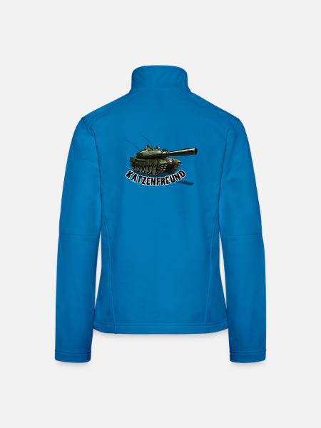 Katzenfreund - Panzer - Frauen Softshelljacke - Lichtblau - Hinten