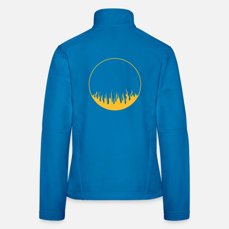 Circle on fire | 1-Color vectorgraphic Women's Softshell Jacket