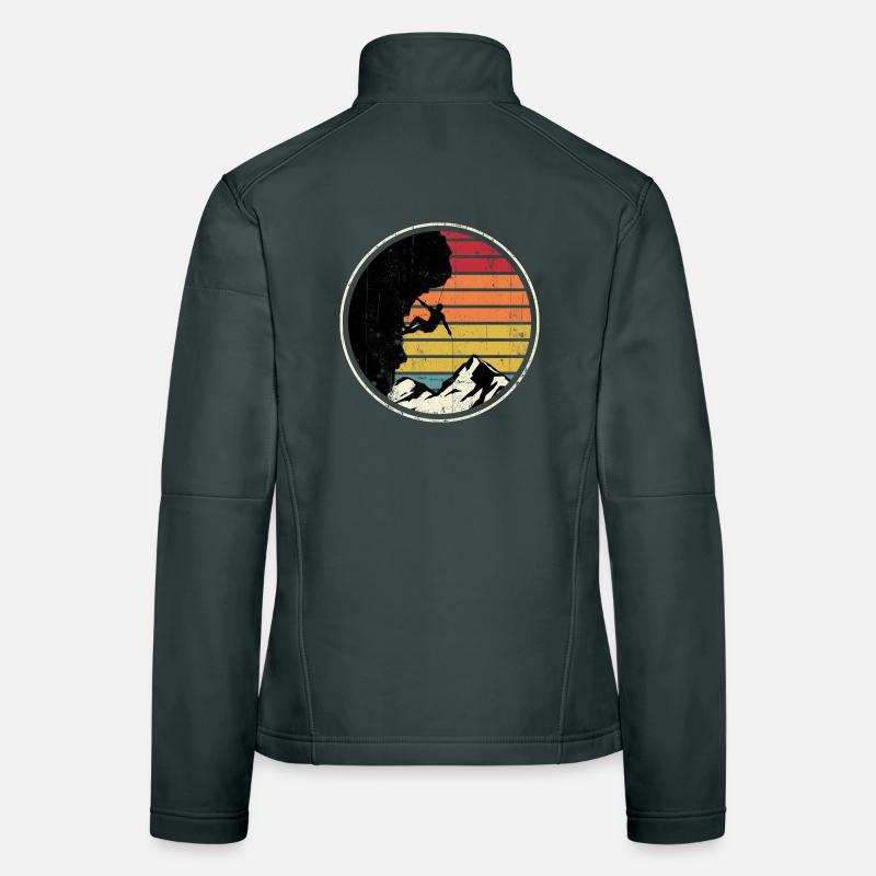 Sunset Summit Climber Silhouette Women's Softshell Jacket