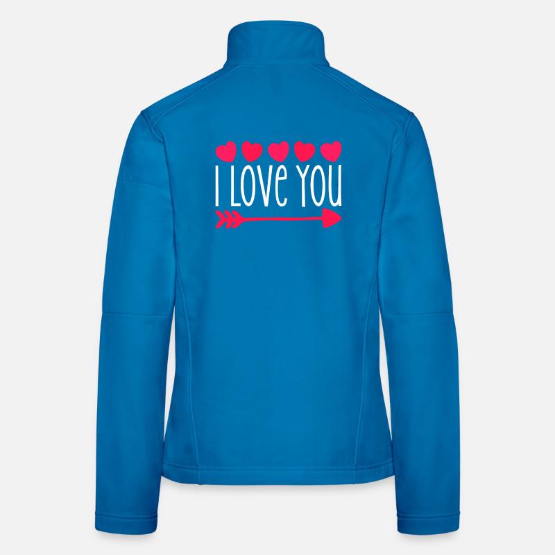 Cœur romantique avec flèche et message d'amour Veste en tissu softshell Femme