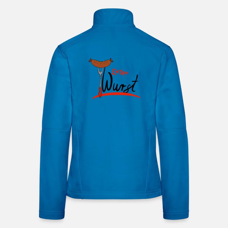 Extra Wurst Barbecue Humor - Frauen Softshelljacke - Lichtblau