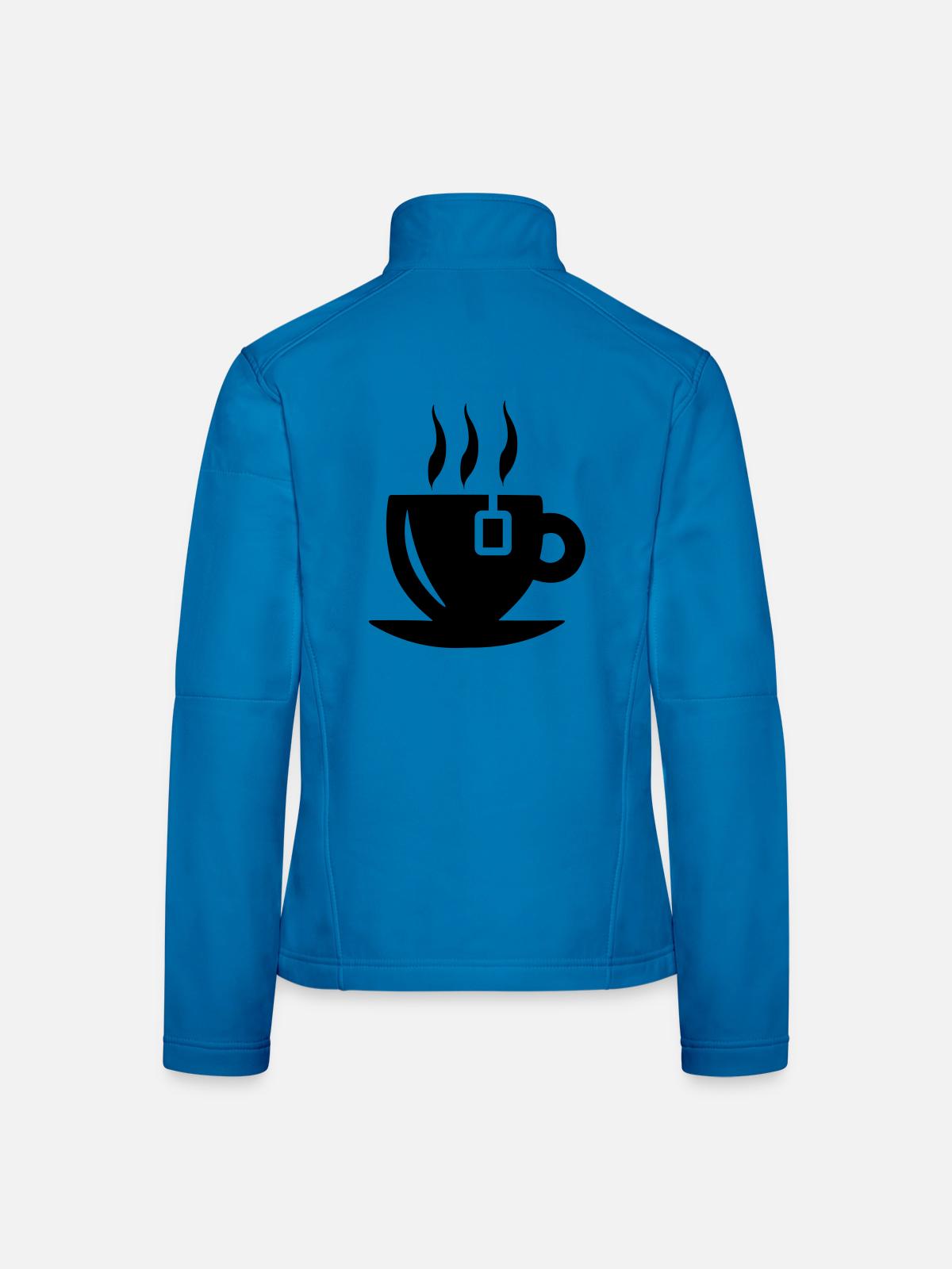 Teetasse mit Teebeutel - Frauen Softshelljacke - Lichtblau - Hinten