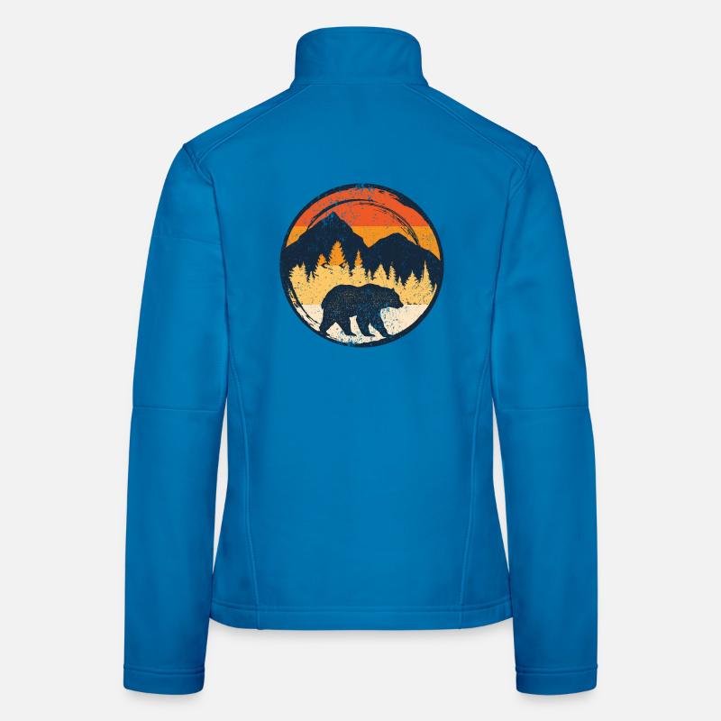 Bear at Sunset in Alpine Circle Women's Softshell Jacket