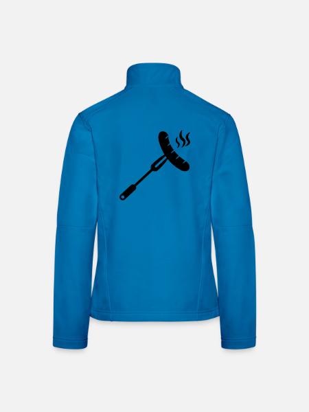 Worsy voor BBQ aan vork - Veste en tissu softshell Femme - bleu clair - Dos