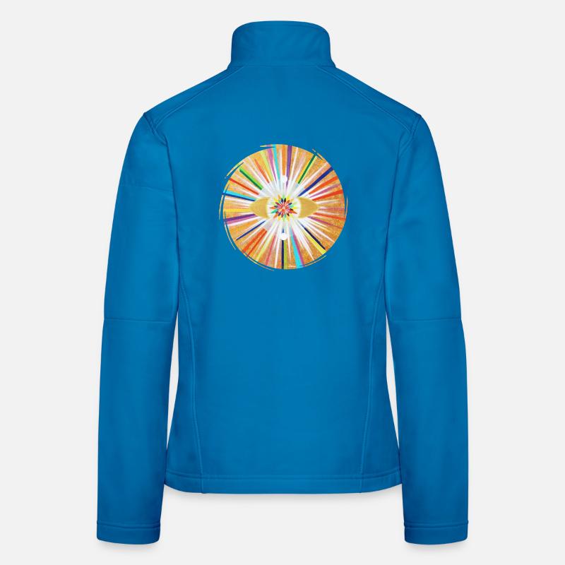 Sternentor Regenbogen-Lichtkraft rund Sonja Ariel - Frauen Softshelljacke - Lichtblau