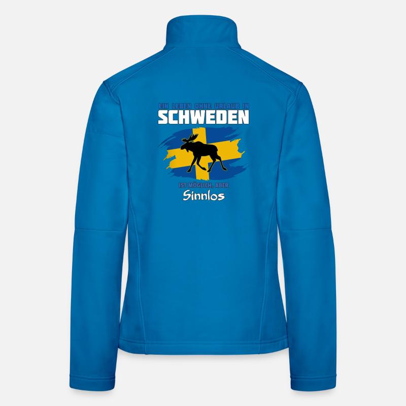 Schweden Meme Design mit Elchsilhouette Frauen Softshelljacke