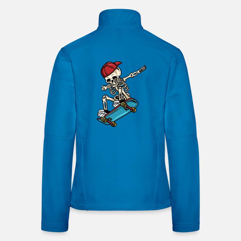 Dabbing Skelett Skateboard - Frauen Softshelljacke - Lichtblau